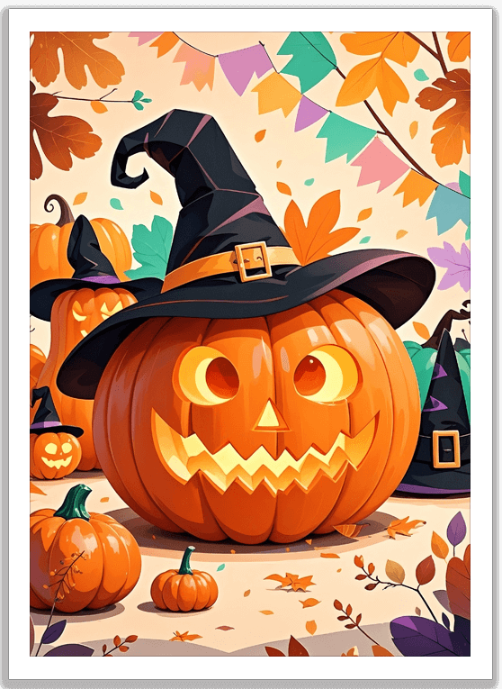 秋に輝くジャック灯