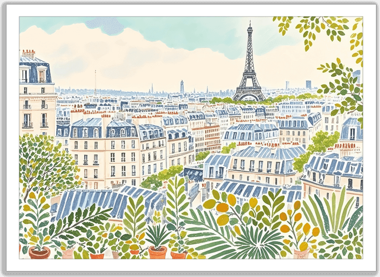 バルコニーからパリの街並み