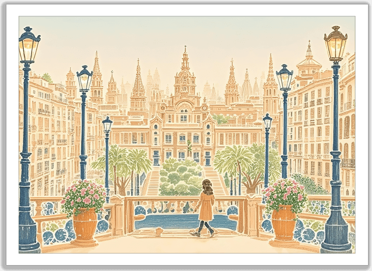 壮麗なヨーロッパの宮殿広場