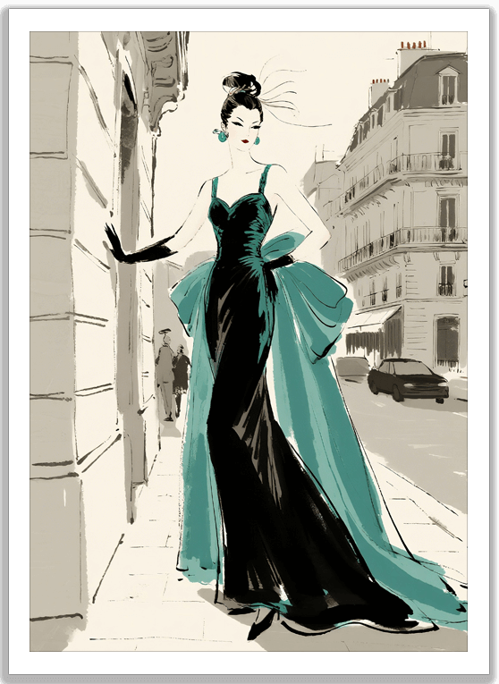 夜会に向かう女性