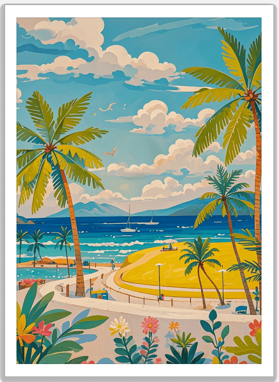 南風そよぐ浜辺