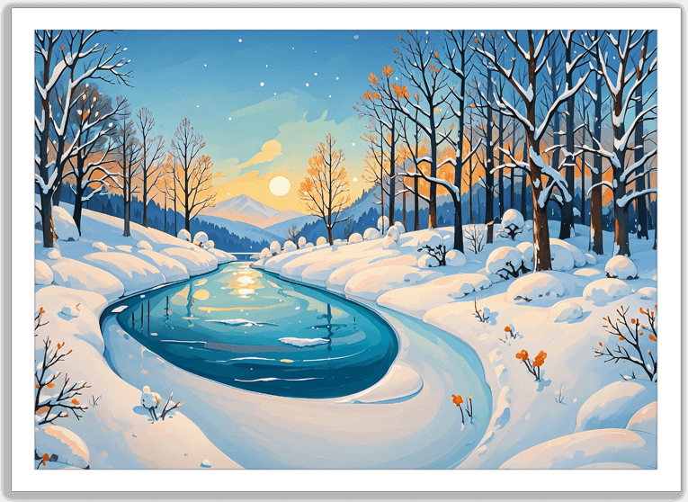 氷の川に陽は昇る