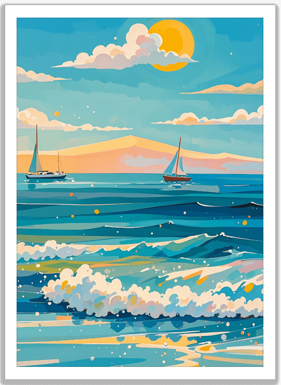 波音きらめく夕景