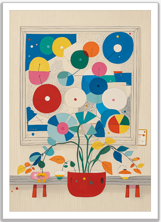 幾何学的なフラワーアート