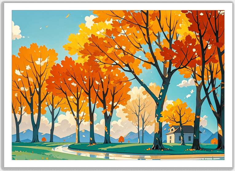 黄金色の秋並木