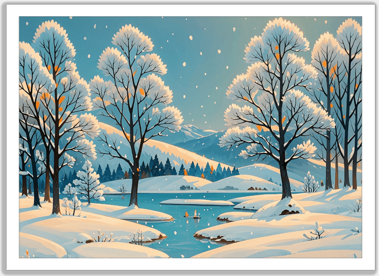 雪降る林の静けさ