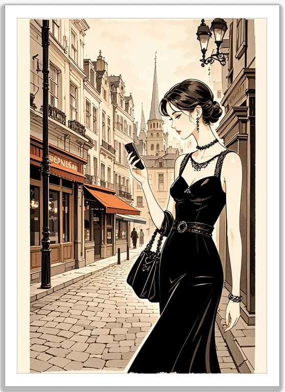 スマートフォンを手にする女性