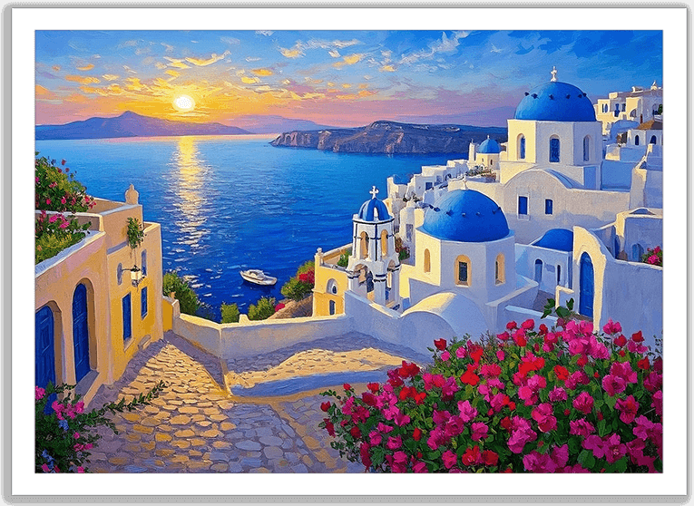 サントリーニの夕景