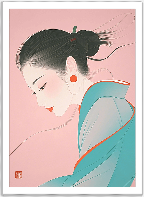 モダンな和風横顔