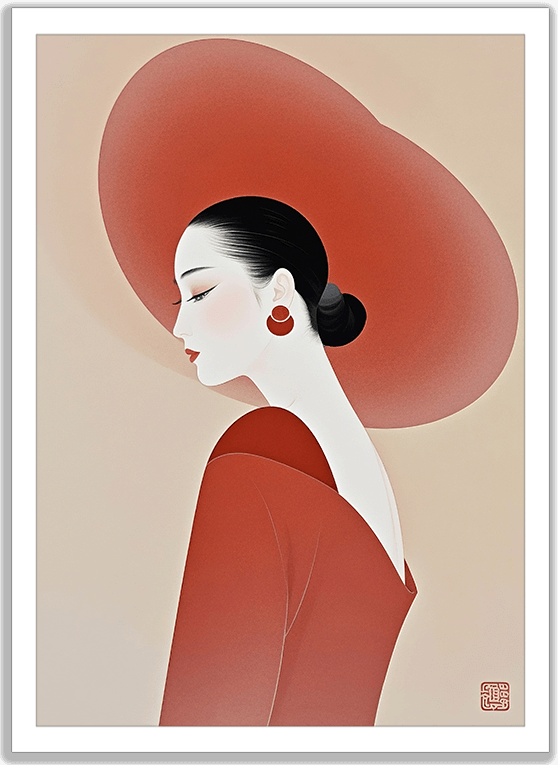 赤い帽子の貴婦人