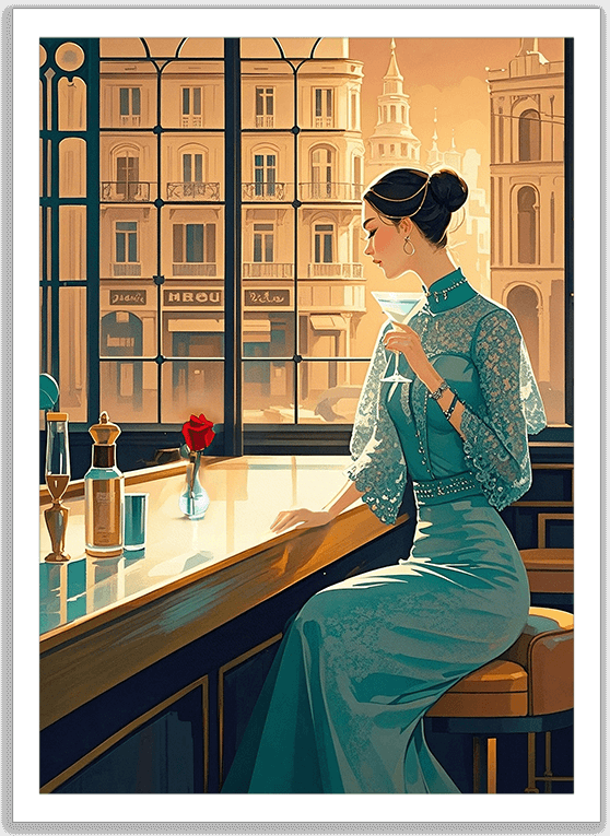 ティールカラードレス