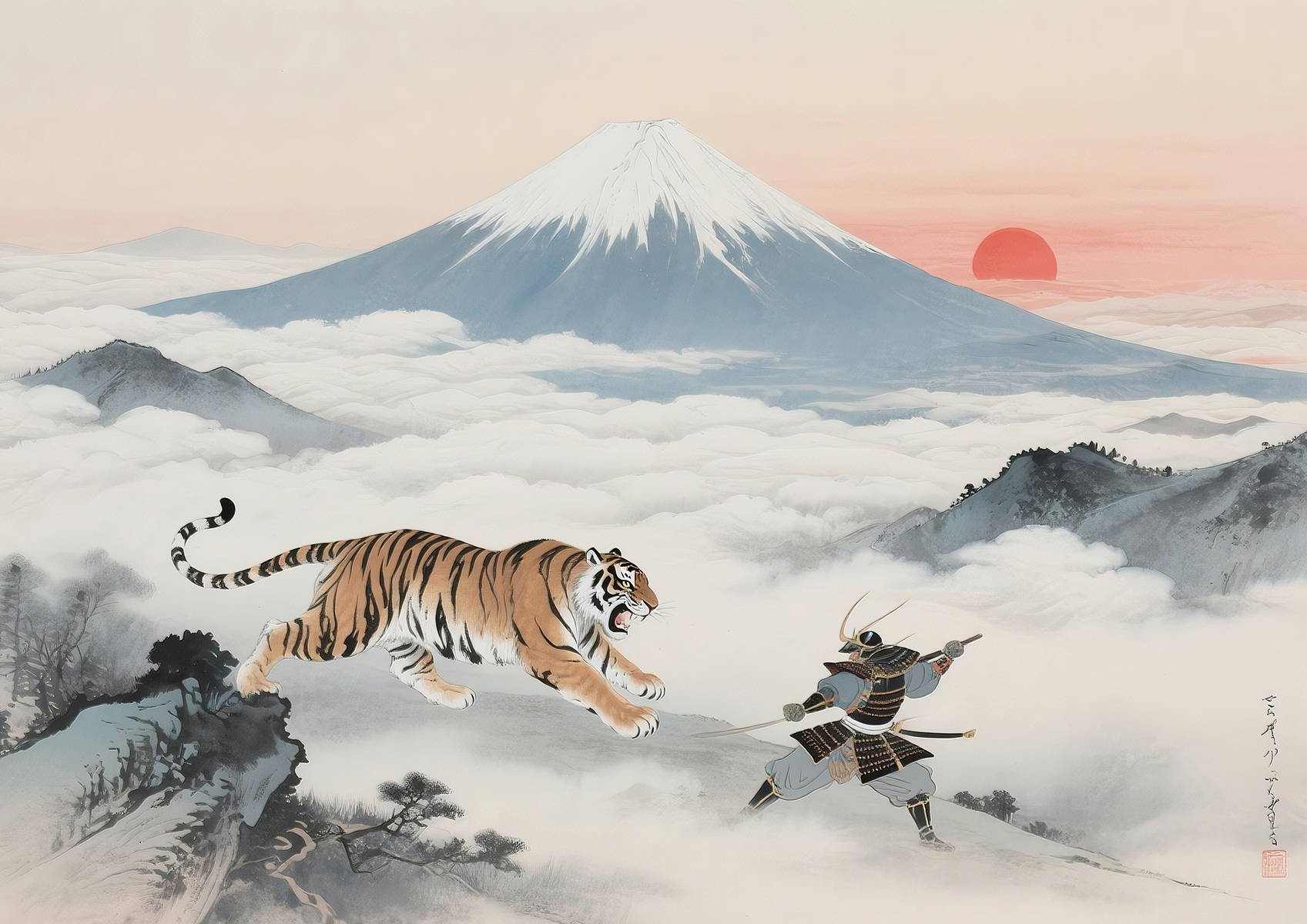 虎と侍、雲海の決戦