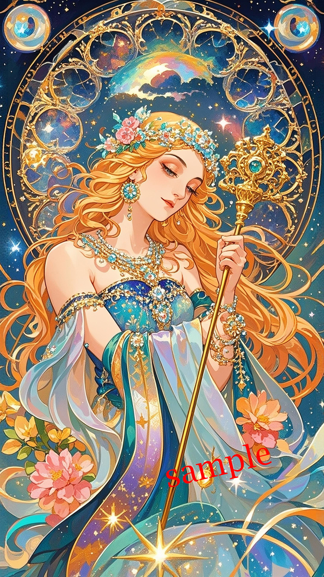 恋愛運・良縁運の花と優美の女神