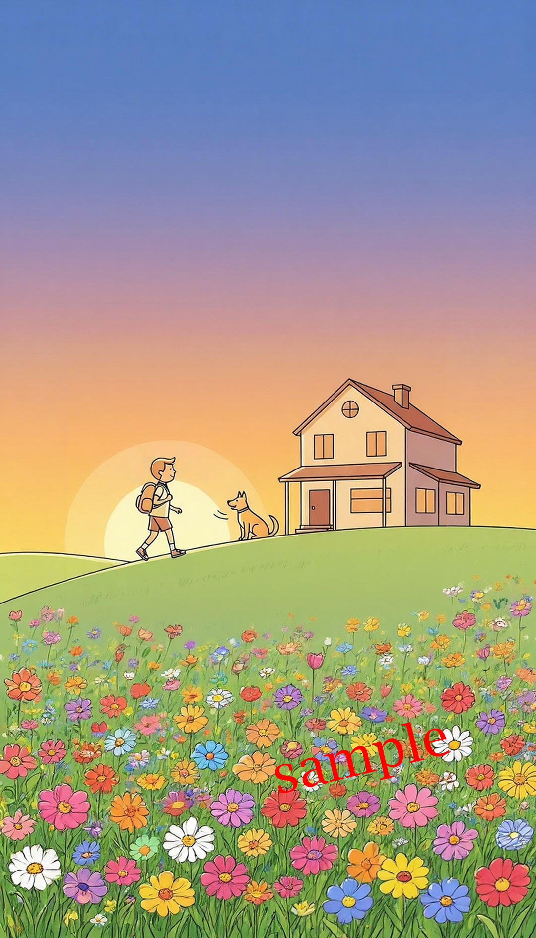 花咲く丘の帰り路