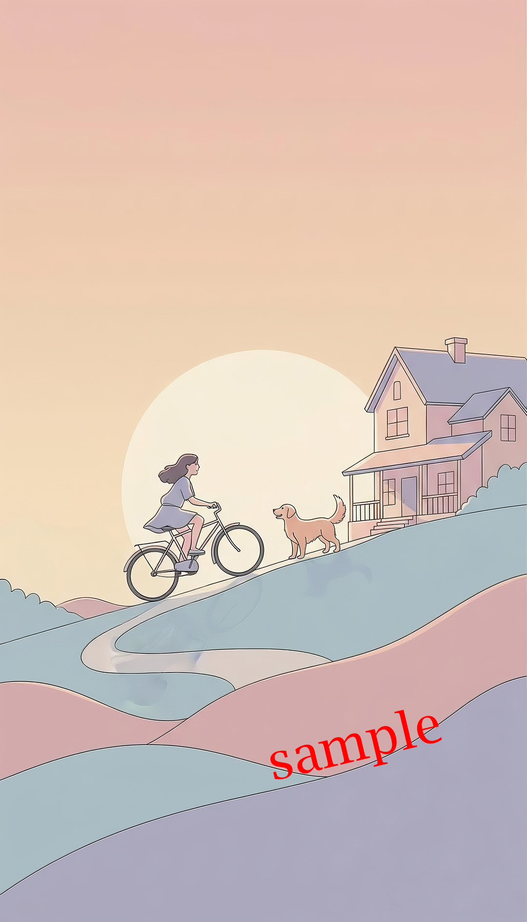 夕焼けの幸せな坂道