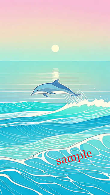 希望の海を泳ぐイルカ