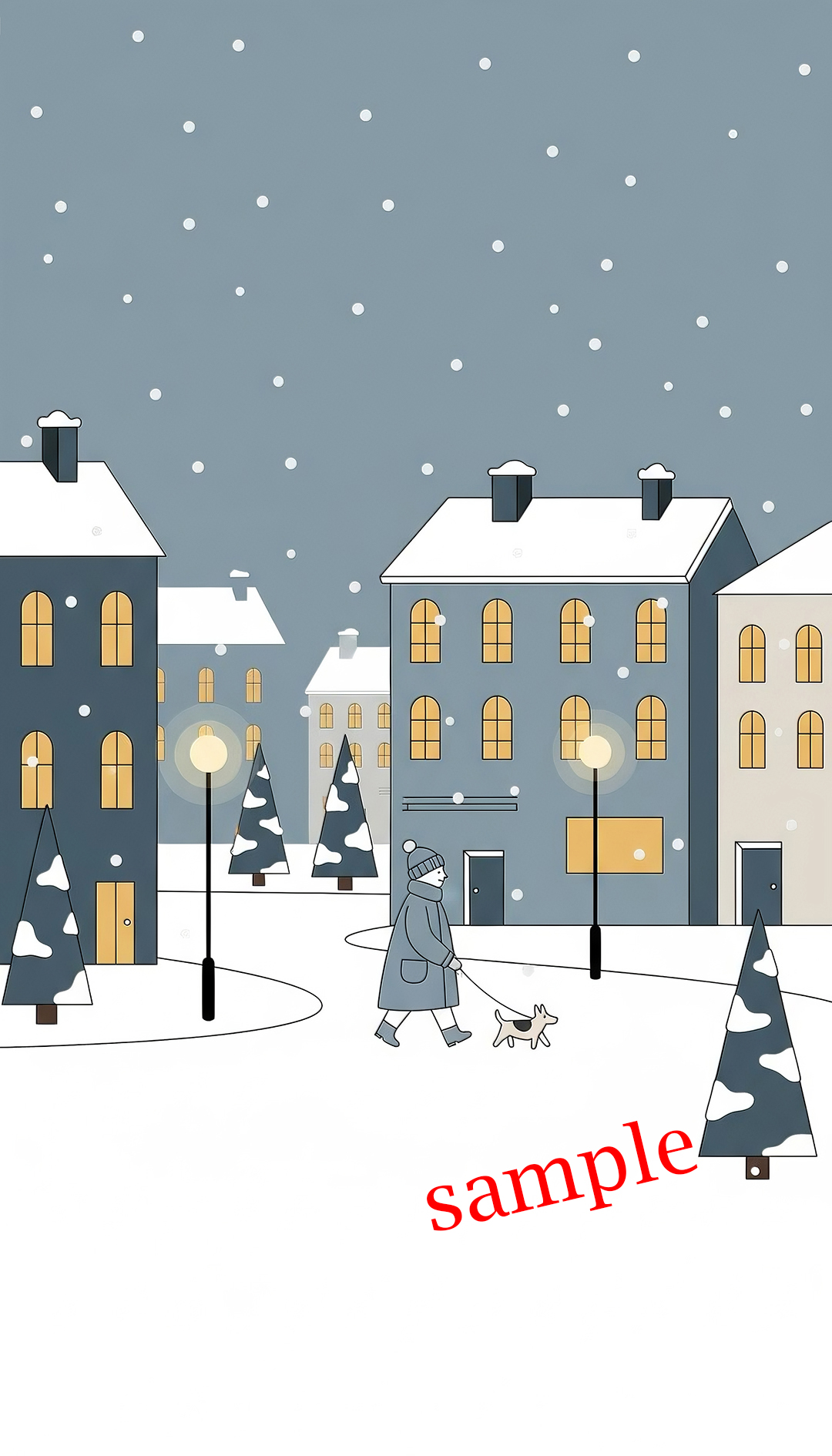 雪の日の散歩道